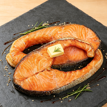 Gourmet Smoked Salmon Steaks Ready to Savor